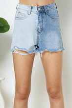 Load image into Gallery viewer, Two Toned Mood Denim Shorts
